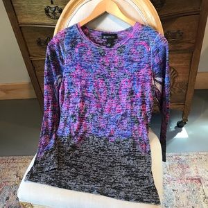 Cool black metallic studded top.